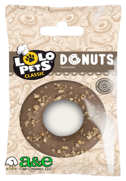 A & E Cages LoLo Pets Bakery Gourmet Peanut Butter Donut Dog Treats - Image 2