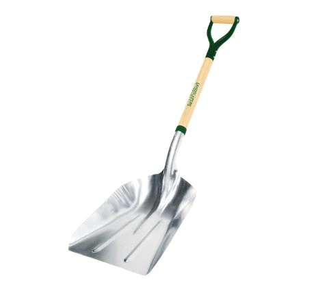 Landscapers Select Grain Scoop Shovel Aluminum Blade Wood D-Grip Handle - Image 2