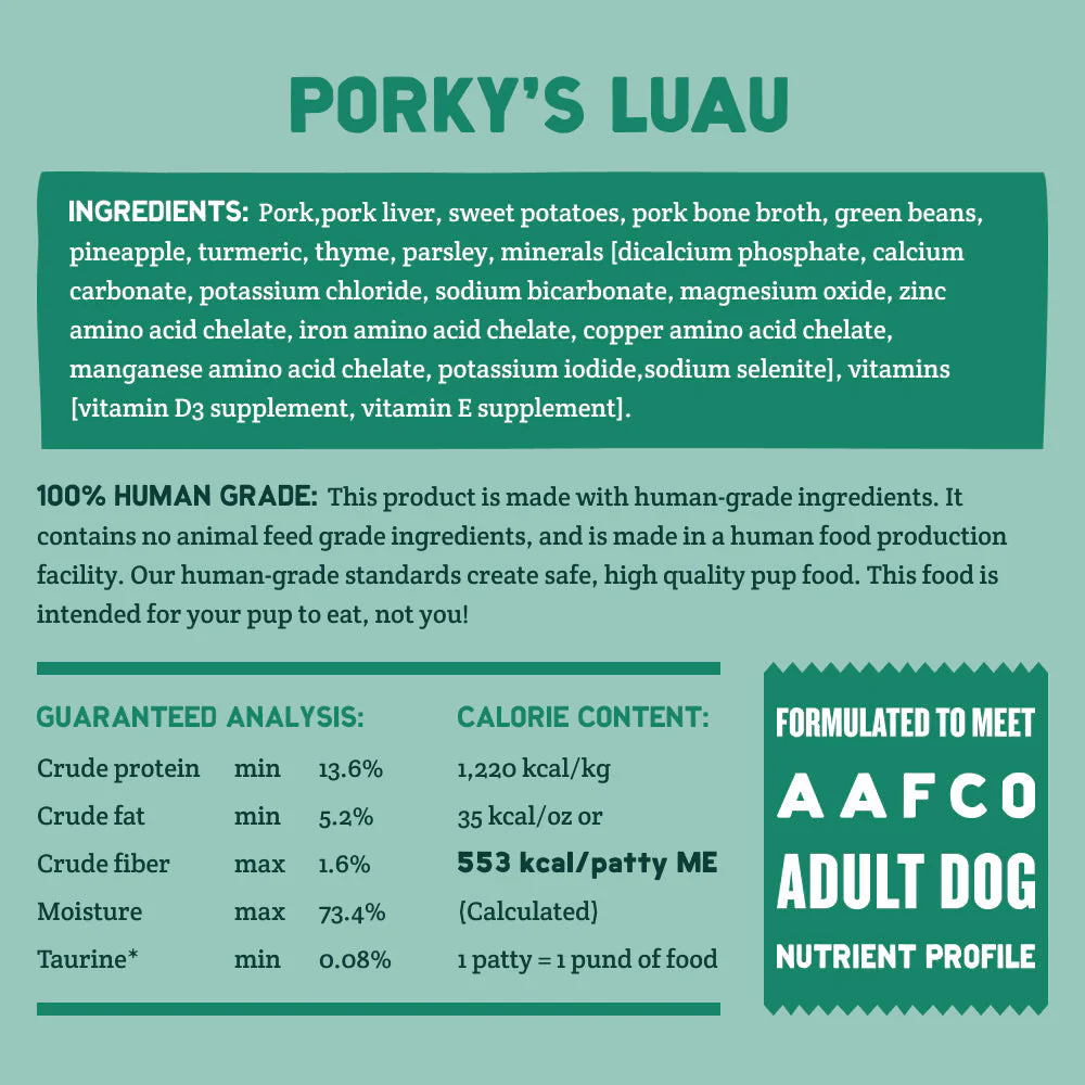 A Pup Above Porky's Luau Dog Food - Image 2