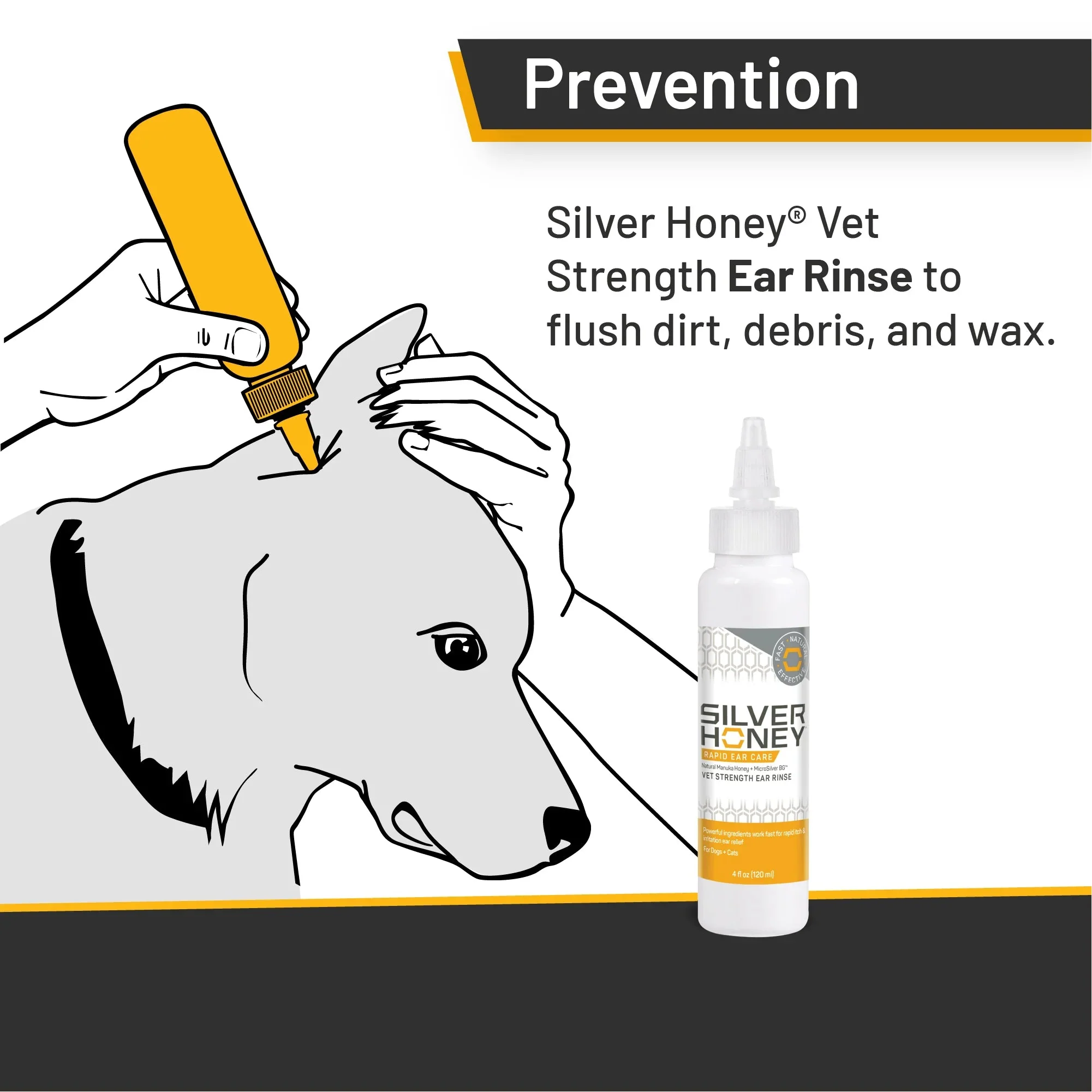 Absorbine Silver Honey® Rapid Ear Care Vet Strength Ear Rinse - Image 3