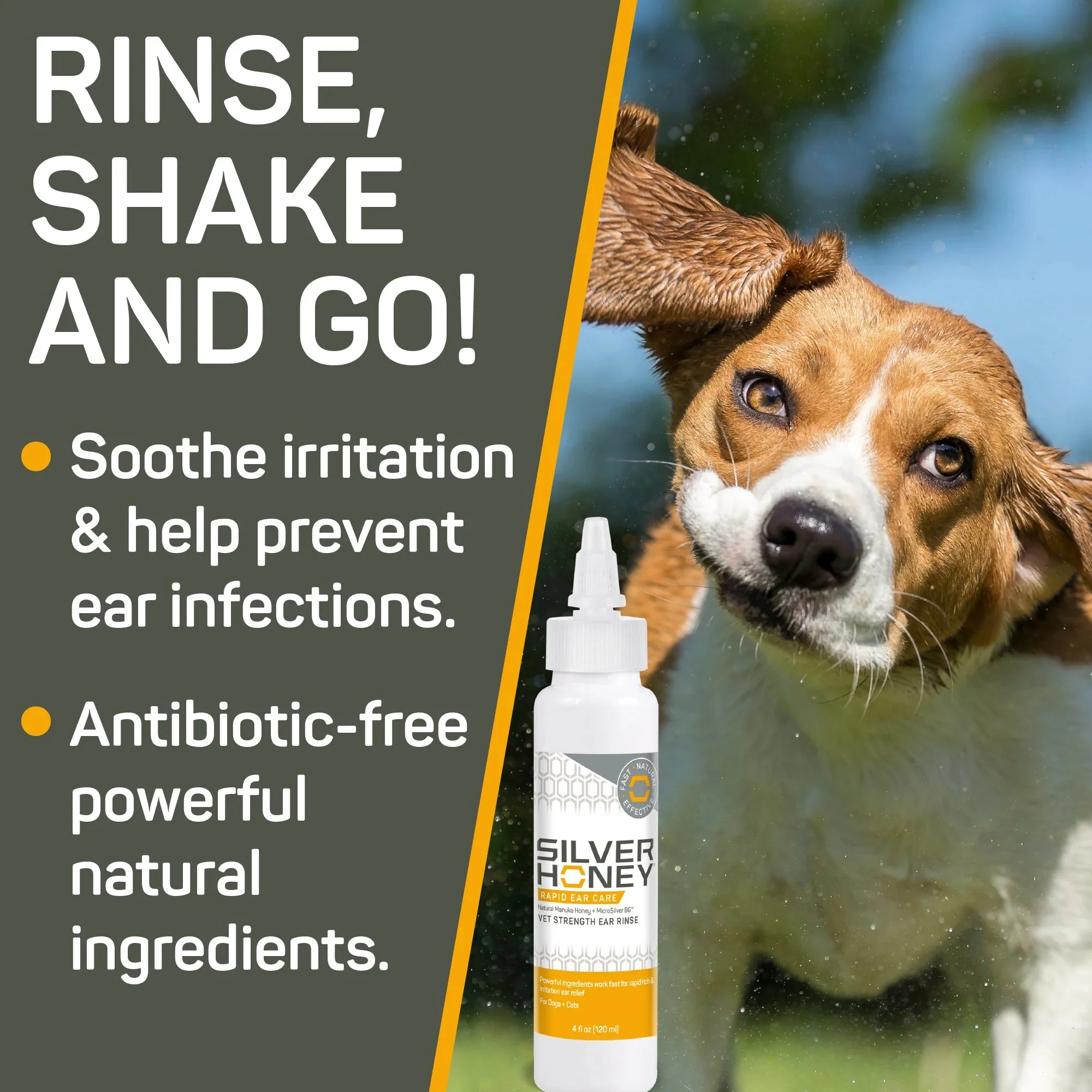 Absorbine Silver Honey® Rapid Ear Care Vet Strength Ear Rinse - Image 5