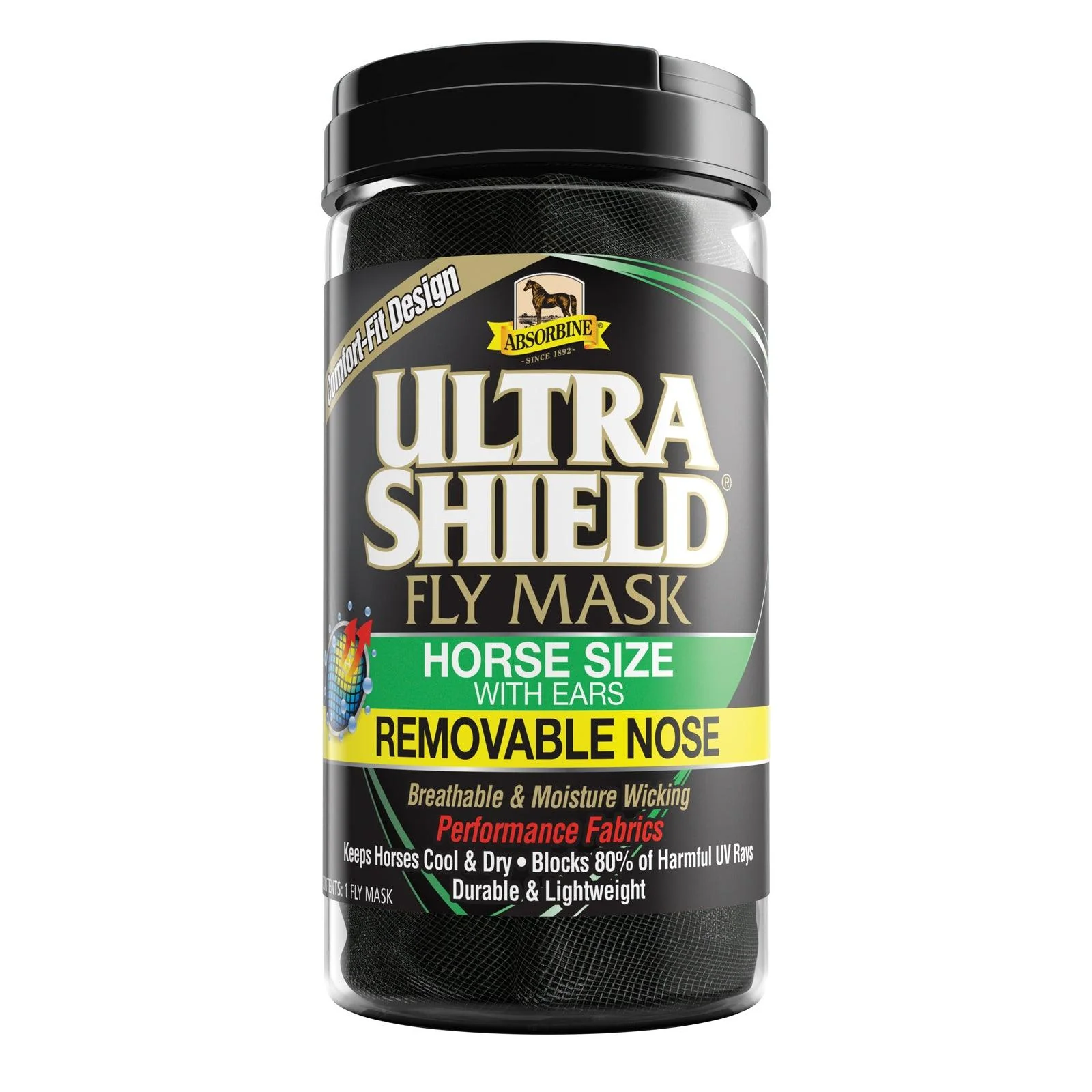 Absorbine UltraShield® Fly Mask with Removable Nose - Image 2
