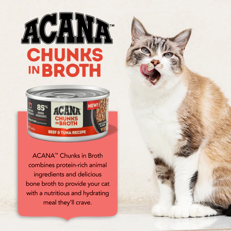 ACANA Chunks in Broth Beef & Tuna Recipe Wet Cat Food - Image 4