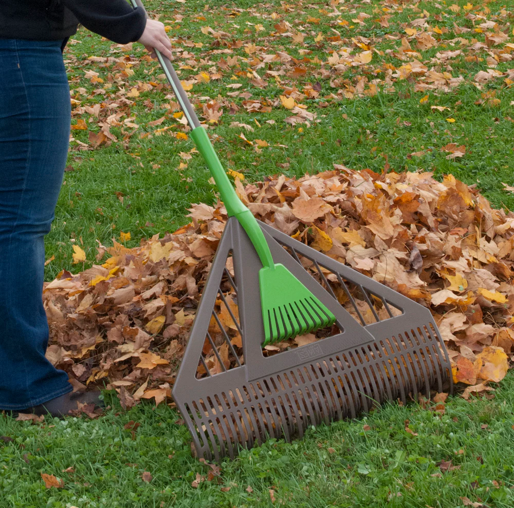 Ames Dual Tine Poly Leaf Rake with Hand Rake - Image 2