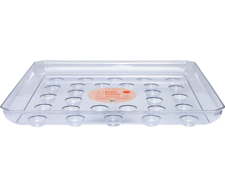 Arett Sales Clear Square Designer Series Heavy Gauge Saucers (16" - Clear)