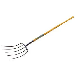 Barley Straw Fork, 5-Tine Steel Head, 54-In. Wood Handle