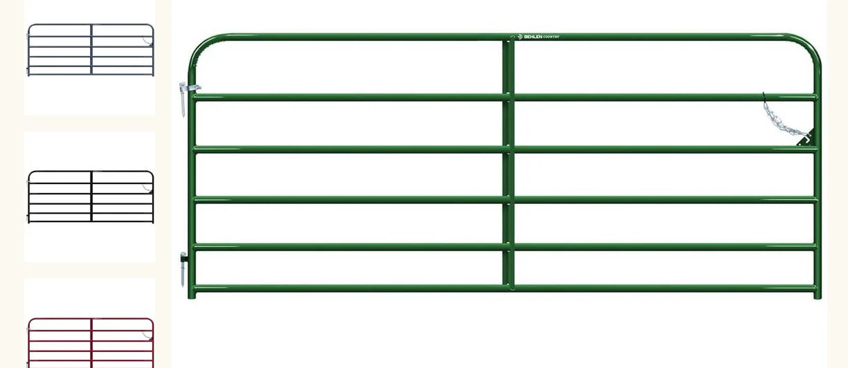 Behlen Country 6 Rail Utility Gate Black 12FT