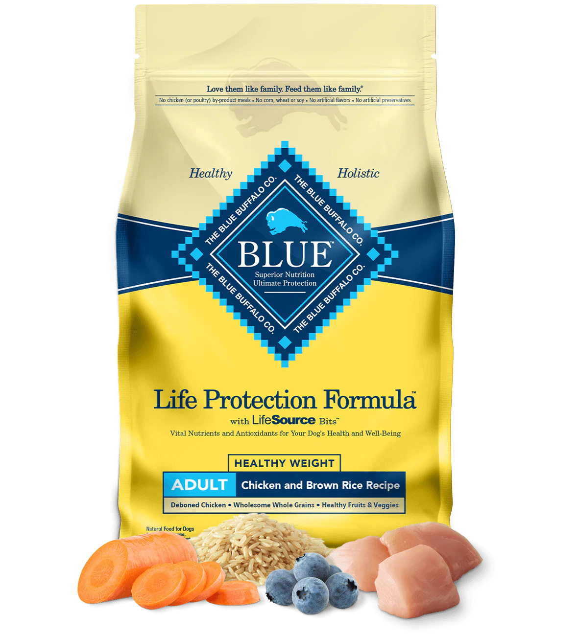 Blue Buffalo Life Protection Healthy Weight Natural Chicken & Brown Rice Recipe Adult Dry Dog Food - Image 2