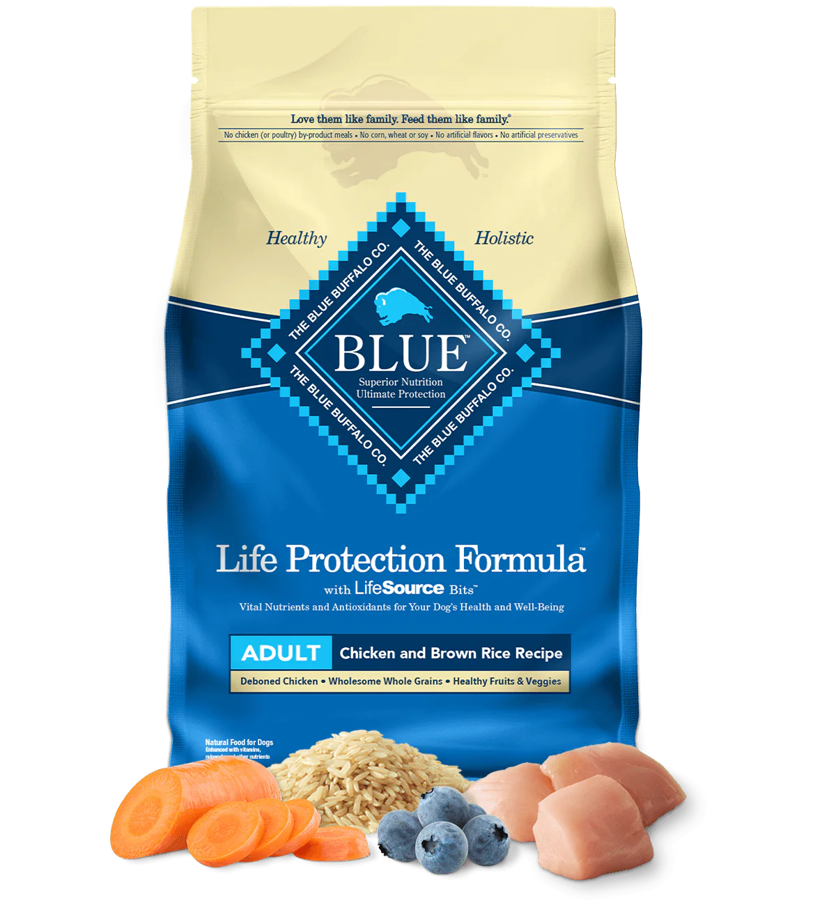 Blue Buffalo Life Protection Natural Chicken & Brown Rice Recipe Adult Dry Dog Food - Image 2