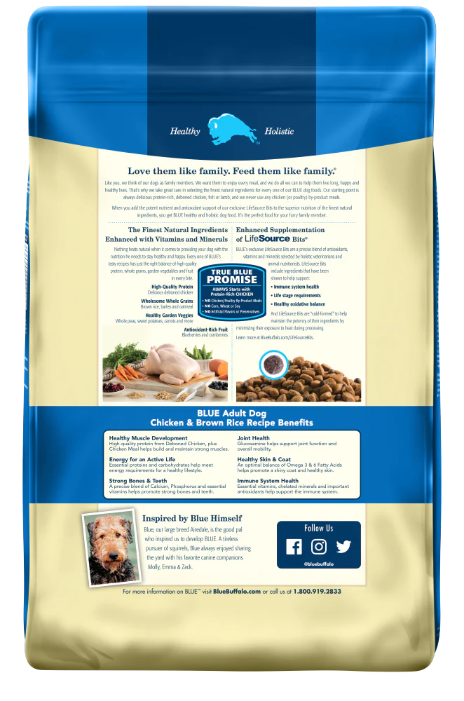 Blue Buffalo Life Protection Natural Chicken & Brown Rice Recipe Adult Dry Dog Food - Image 3