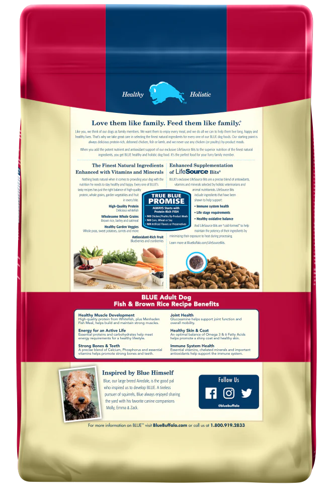 Blue Buffalo Life Protection Natural Fish & Brown Rice Recipe Adult Dry Dog Food - Image 2