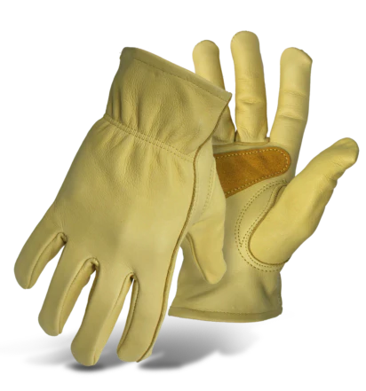 Boss Grain Cowhide Leather Driver With Palm Patch Gloves