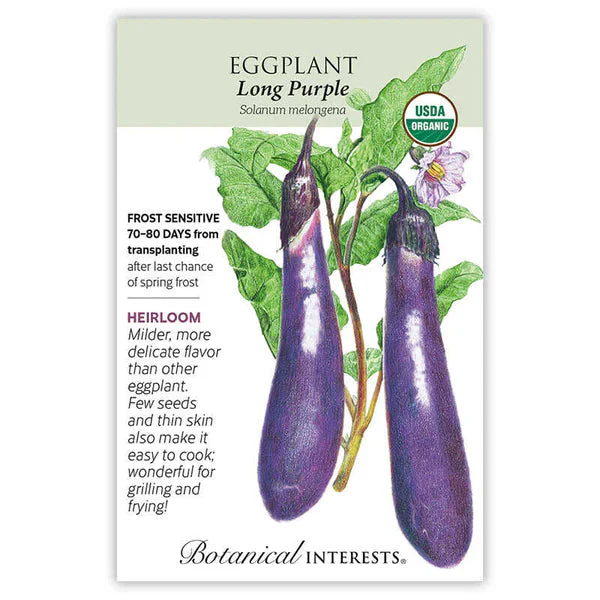 Botanical Interests Long Purple Eggplant Seeds - Image 3
