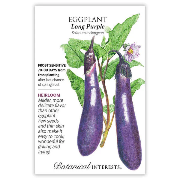 Botanical Interests Long Purple Eggplant Seeds - Image 4