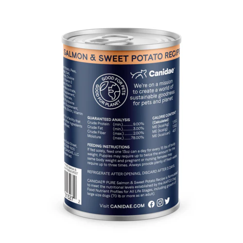 Canidae PURE Grain Free Limited Ingredient Salmon and Sweet Potato Recipe Wet Dog Food - Image 2