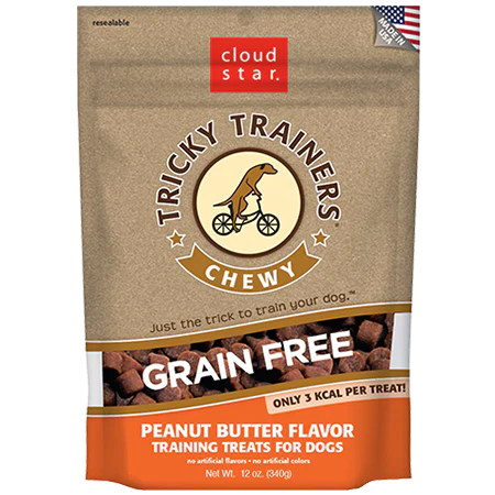 Cloud Star Chewy Tricky Trainers Peanut Butter Dog Treats