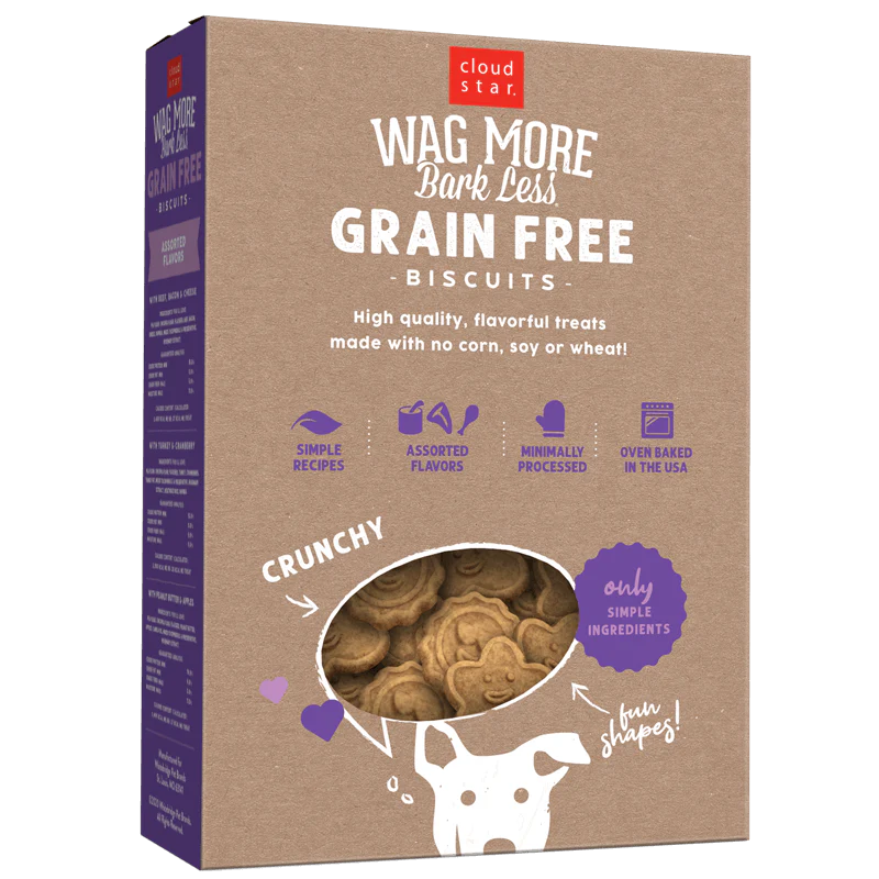 Cloud Star Wag More Bark Less Crunchy Grain Free Dog Treats, Assorted Flavors - Image 2