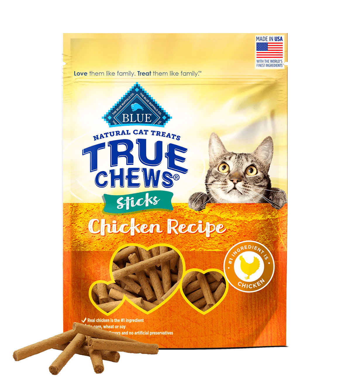 Blue Buffalo True Chews® Chicken Natural Sticks Cat Treats