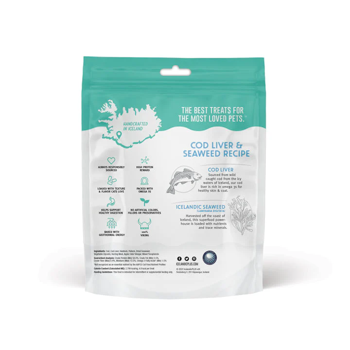 Icelandic+™ Soft Chew Nibblets Cod Liver & Seaweed Recipe Cat Treat - Image 5