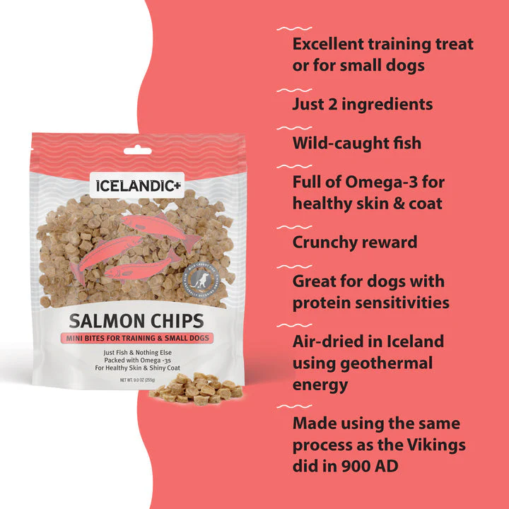 Icelandic+ Salmon Mini Fish Chips Dog Treats - Image 4