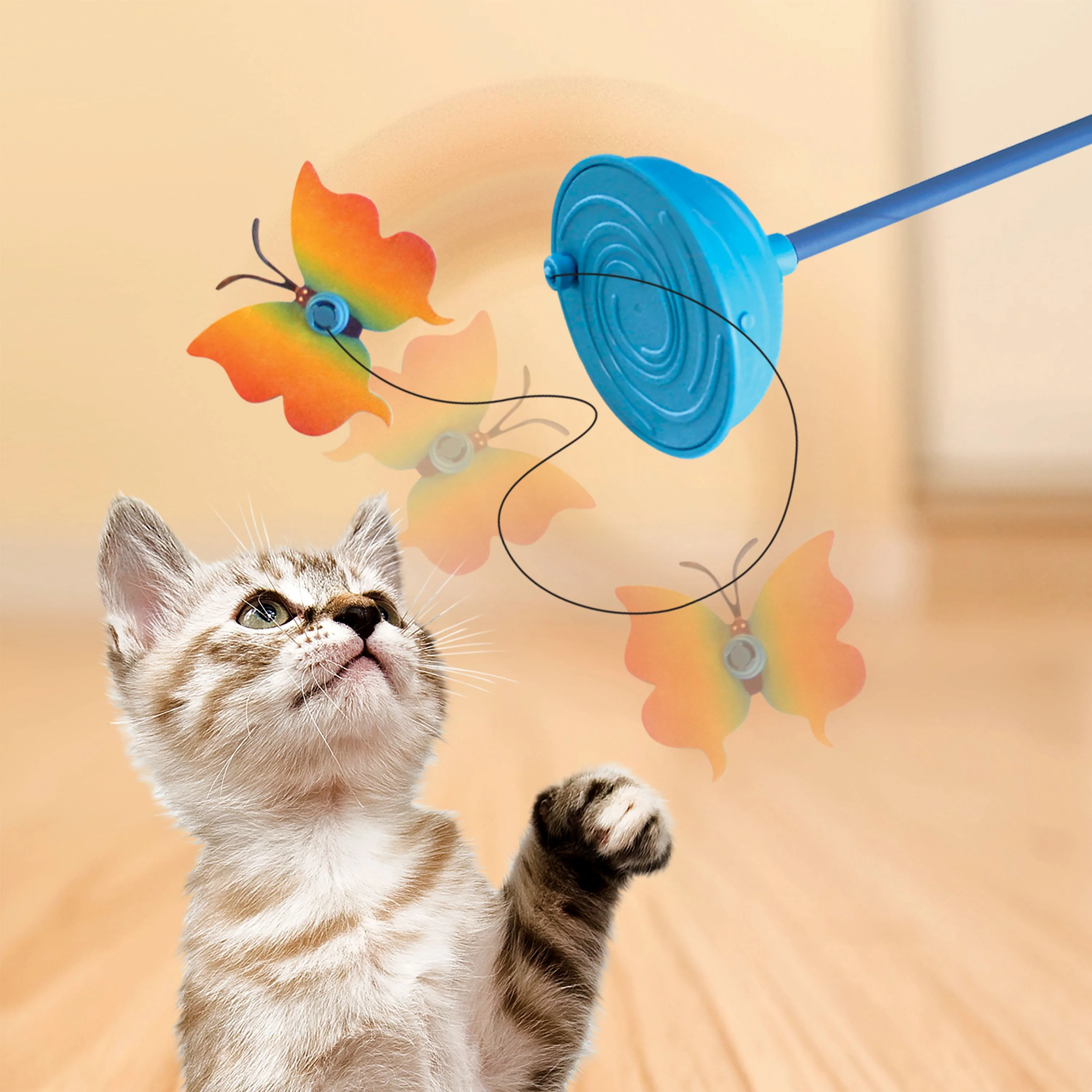 KONG Teaser Butterfly Assorted Cat Toy - Image 2