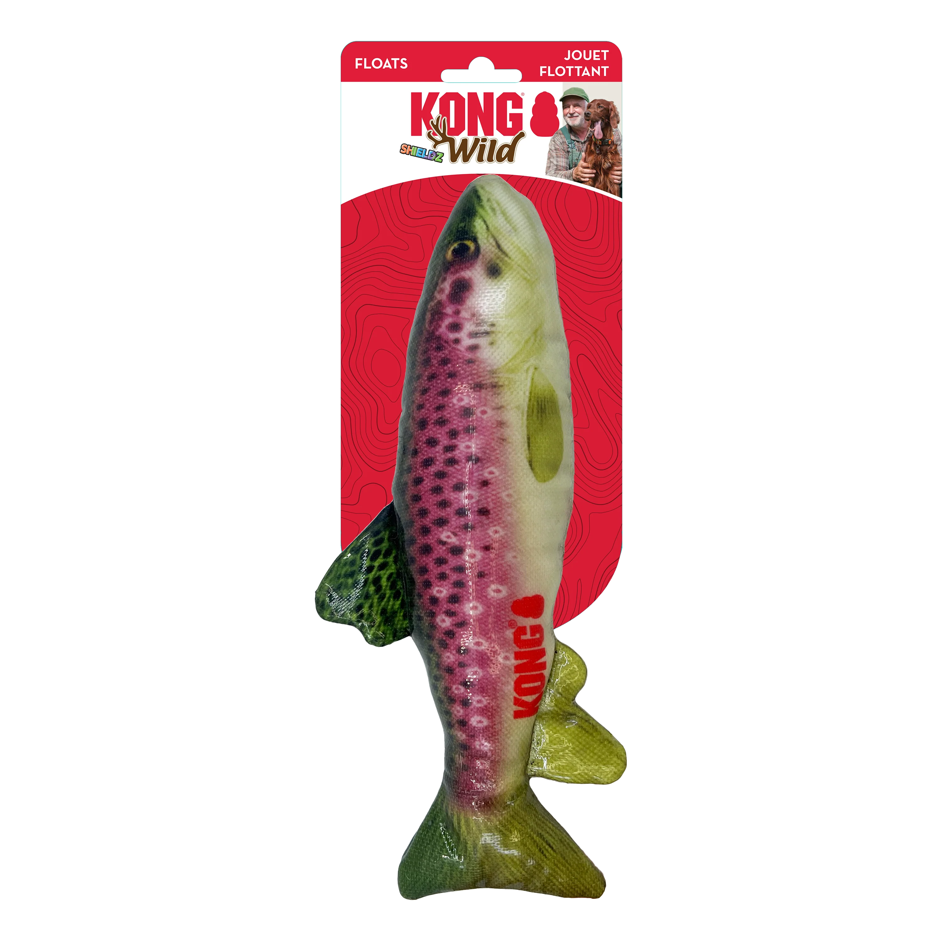 KONG Wild Shieldz Trout Dog Toy - Image 3