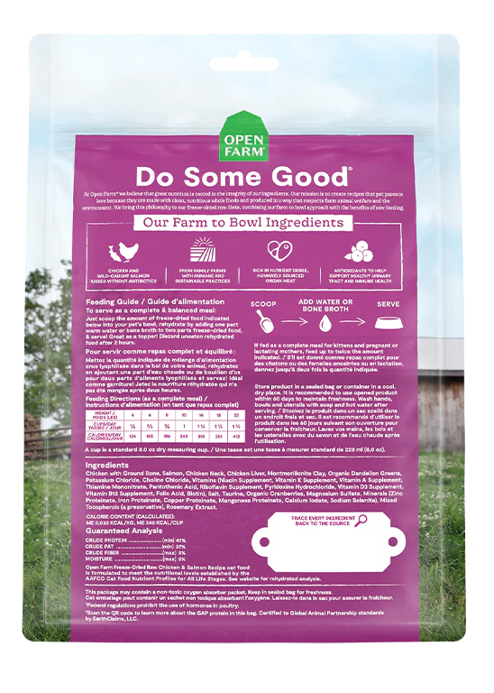 Open Farm Chicken & Salmon Freeze Dried Raw Cat Food - Image 2