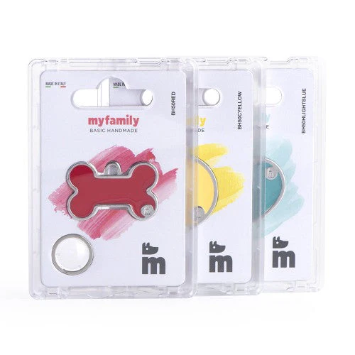 MyFamily Basic Handmade Big Light Blue Bone ID Tag - Image 3