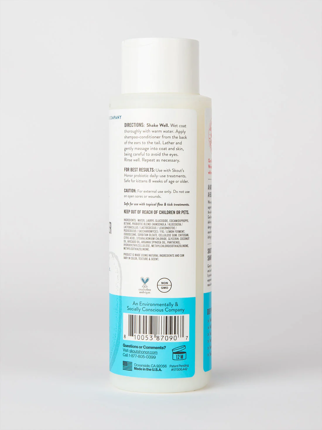 Skout's Honor Cat Probiotic Shampoo + Conditioner Fragrance Free