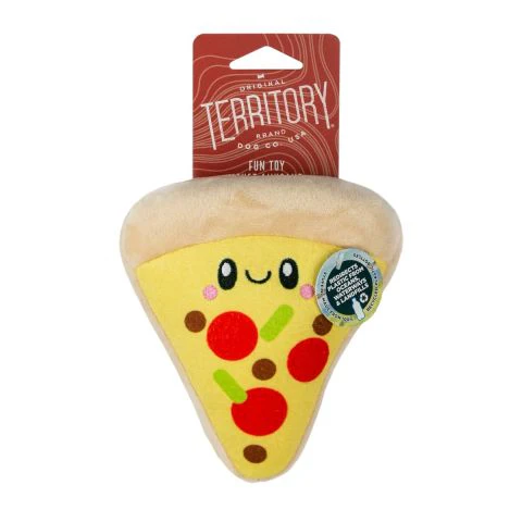 Territory Pizza With Squeaker Plush Dog Toy - Image 3
