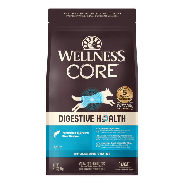 Wellness CORE Digestive Health Whitefish & Brown Rice Dry Dog Food
