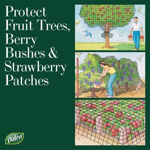 Dalen BIRD-X Protective Black Mesh Netting For Fruit Trees & Berry Bushes - Image 3