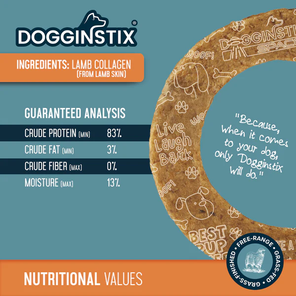 Dogginstix Lamb Collagen - Cosmic Donut Dog Treats - Image 3