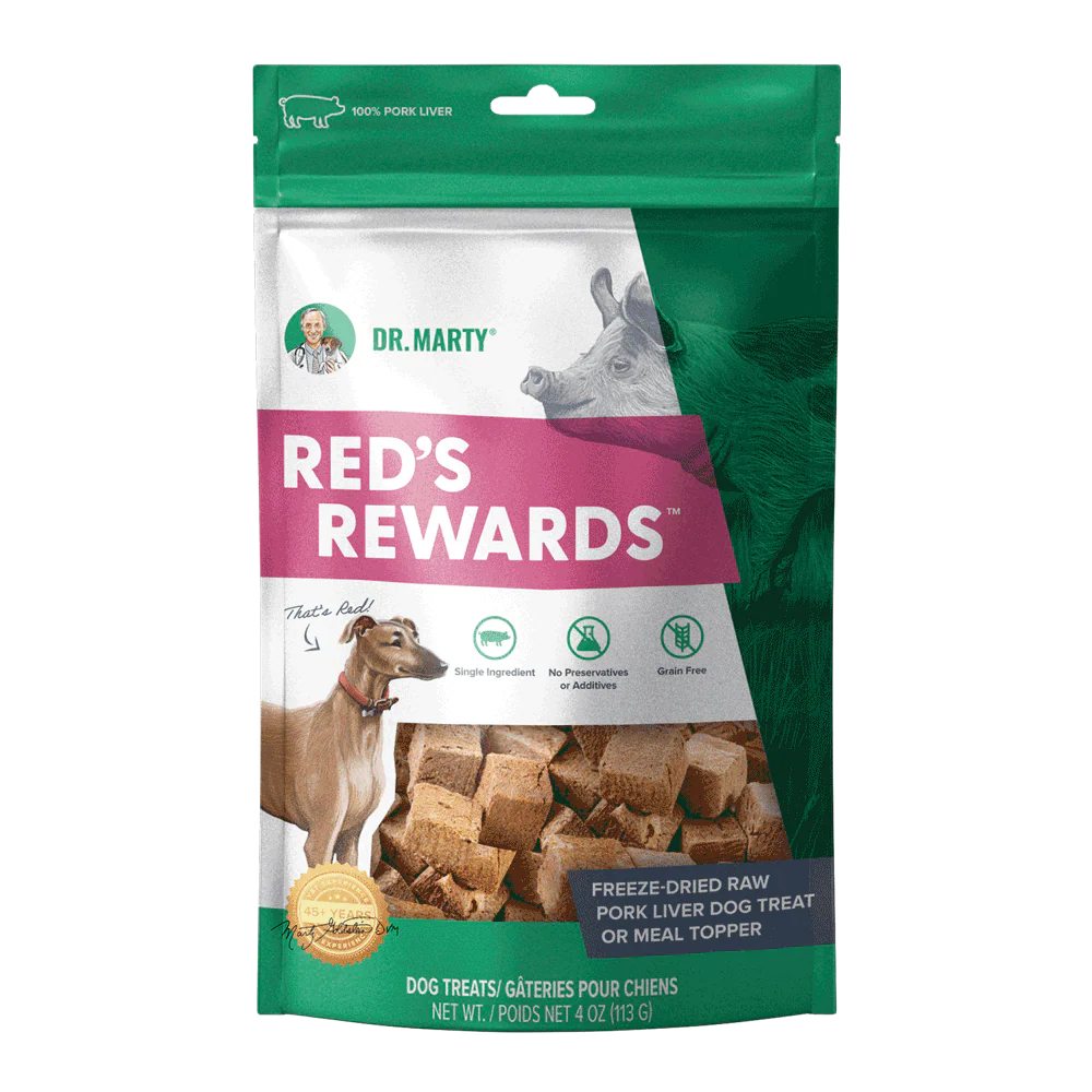 Dr. Marty Red’s Rewards Freeze-Dried Raw Pork Liver Dog Treats