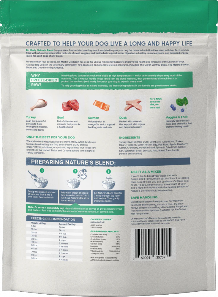 Dr. Marty Nature's Blend Freeze Dried Raw Dog Food - Image 2