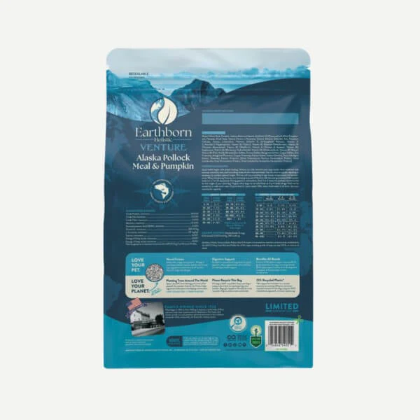 Earthborn Holistic Venture Alaska Pollock Meal & Pumpkin Dry Dog Food - Image 3