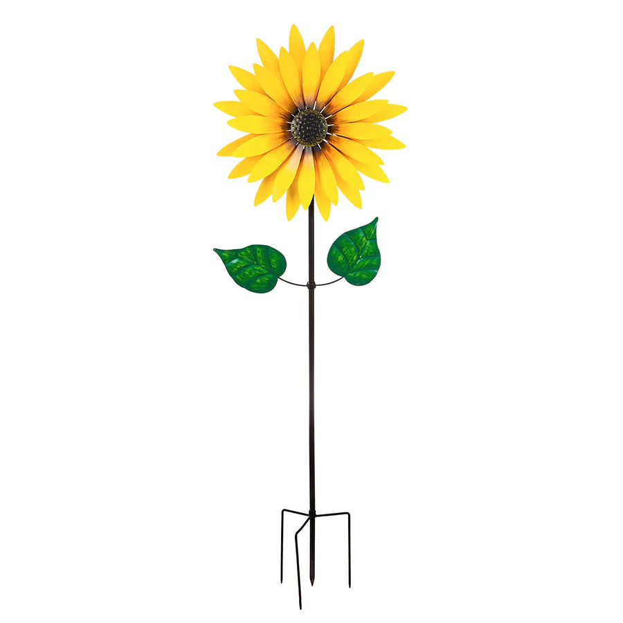 Evergreen 75"H Sunflower Statement Wind Spinner - Image 2