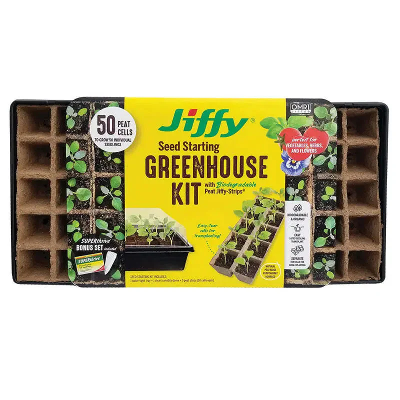 Ferry-Morse Jiffy Seed Starting Greenhouse Kit with 50 Biodegradable Peat Strip Cells - Image 2