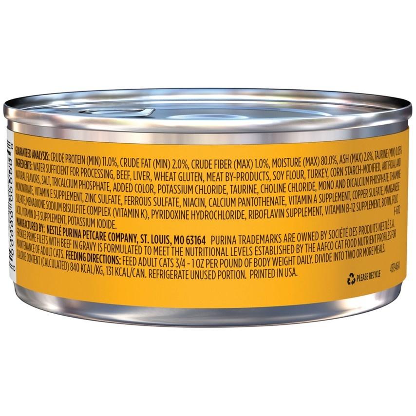 Friskies Prime Filets With Beef In Gravy Canned Cat Food - Image 3