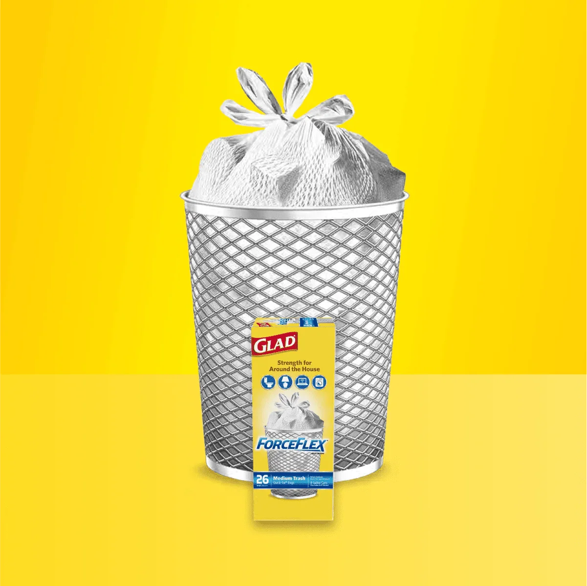 GladĀ® ForceFlex Medium Quick-Tie Trash Bags - Image 2