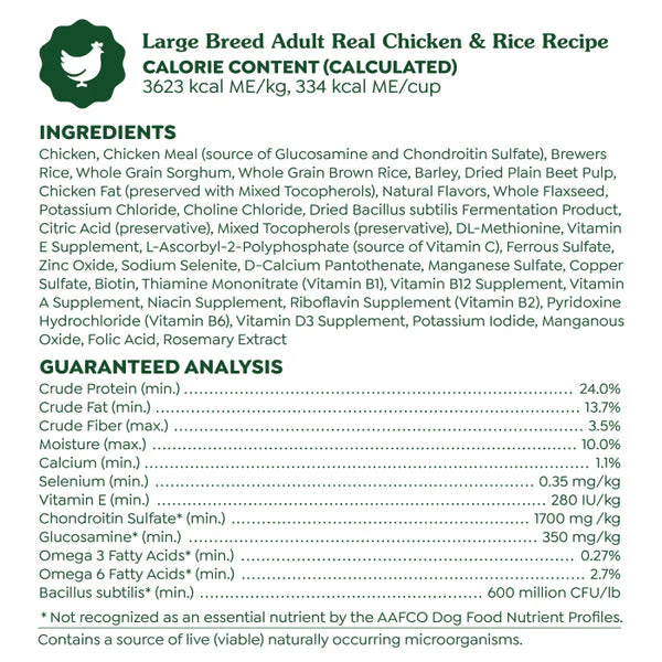 Greenies Smart Essentials Adult Large Breed Protein Dry Dog Food Real Chicken & Rice - Image 6