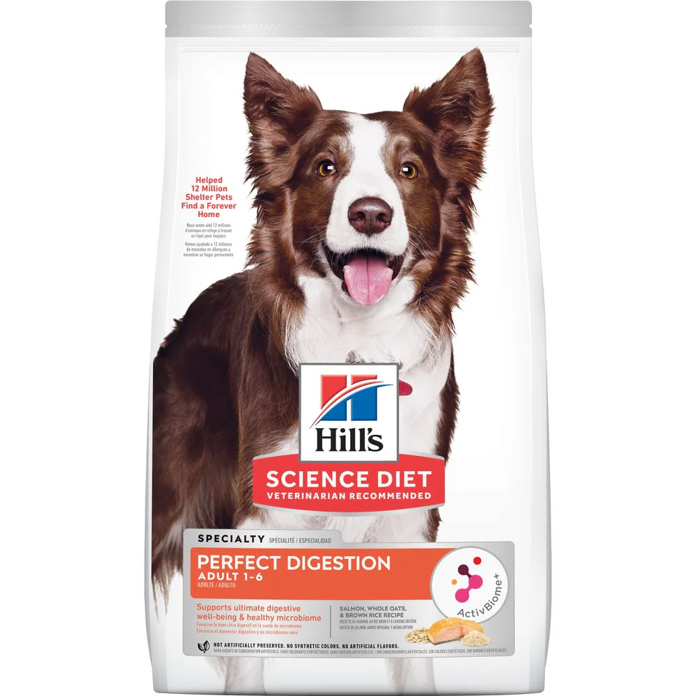 Hill's Science Diet Adult Perfect Digestion Dog Food, Salmon, Whole Oats & Brown Rice Recipe Dry Dog Food - Image 7