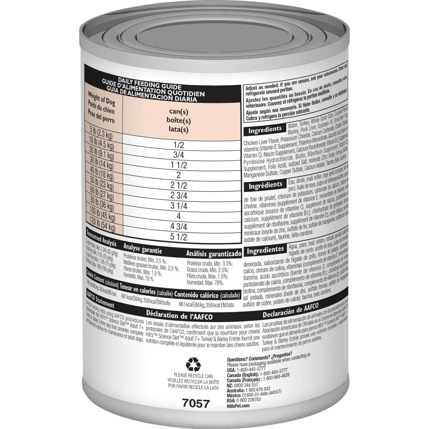 Hill's® Science Diet® Adult 7+ Turkey & Barley Entrée - Image 2