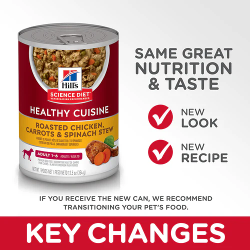 Hill's® Science Diet® Adult Healthy Cuisine Roasted Chicken, Carrots & Spinach Stew dog food - Image 4