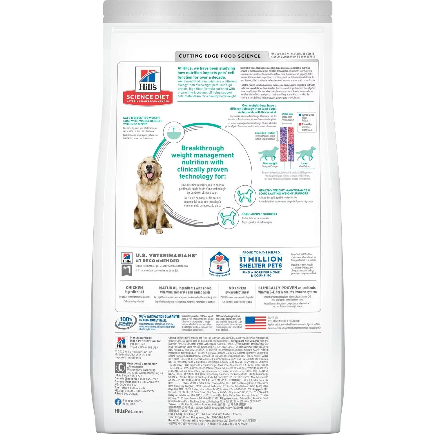 Hill's Science Diet Adult Perfect Weight Chicken Recipe Dog Food - Image 2