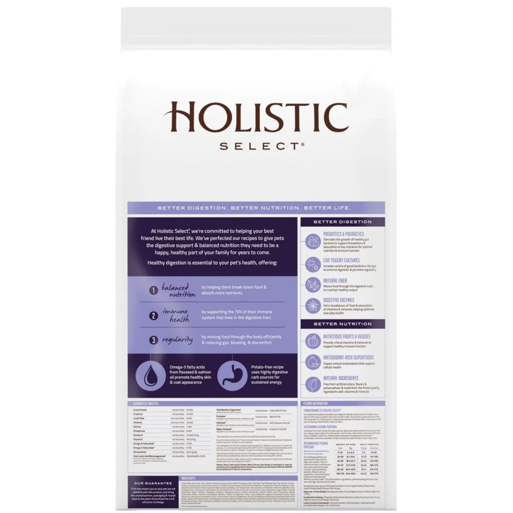 Holistic Select Natural Adult Health Chicken Meal and Brown Rice Recipe Dry Dog Food - Image 2