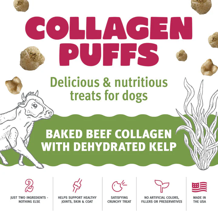Icelandic Beef Collagen Puffs with Kelp Treats for Small Dogs - Image 3