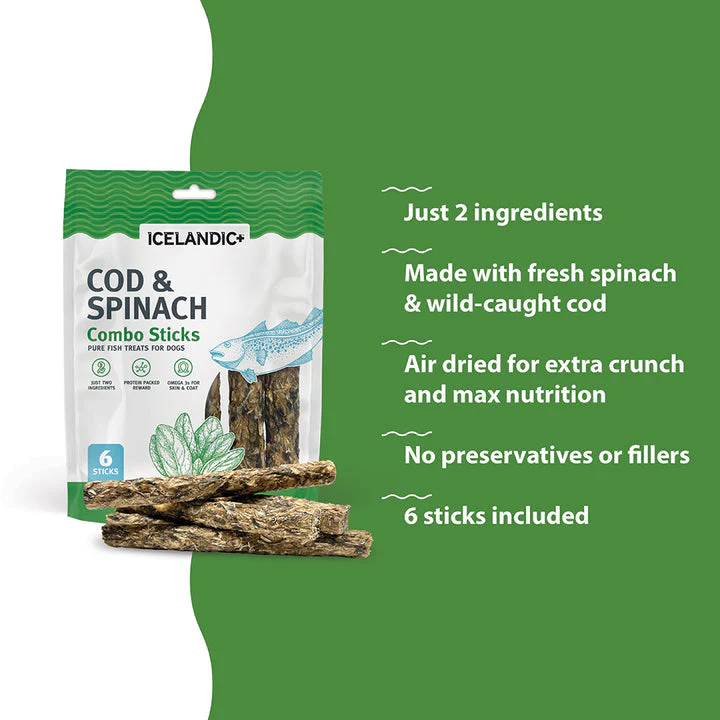 Icelandic+ Cod & Spinach Combo Sticks For Dogs - Image 4