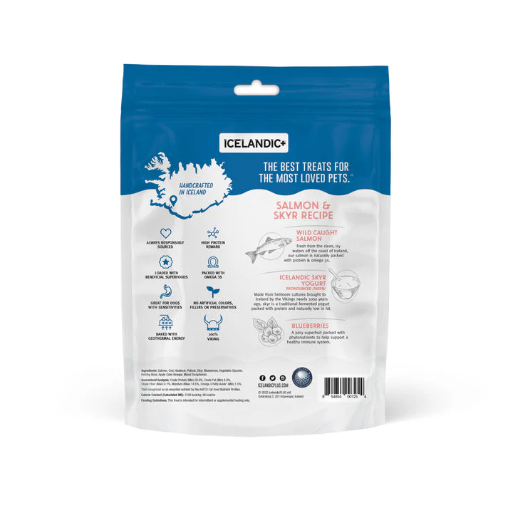 Icelandic+™ Chewy Jerky Bars Salmon, Skyr, & Blueberries Recipe Dog Treats - Image 5