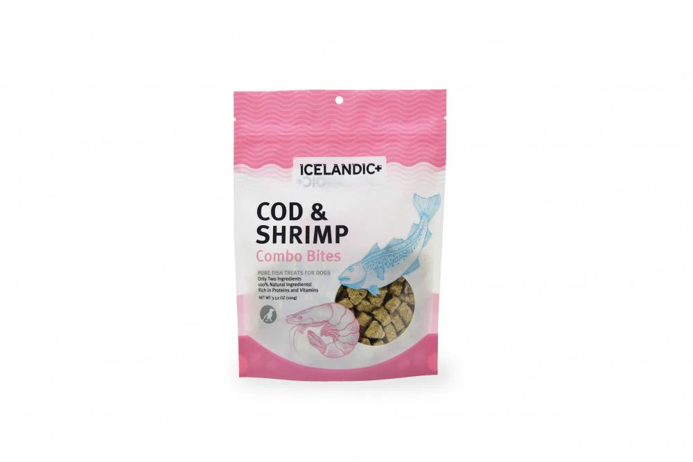 Icelandic+ Cod & Shrimp Combo Bites Fish Dog Treats - Image 2